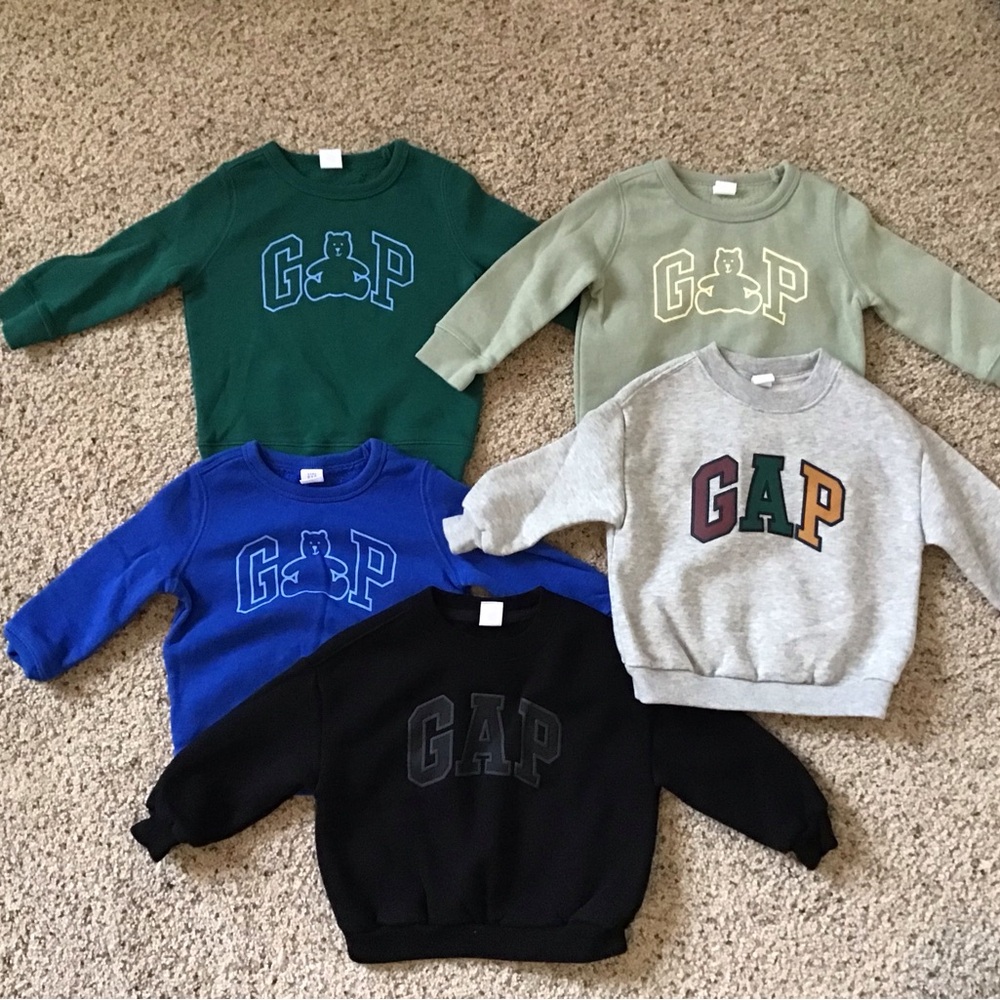 GAP Kids Sweatshirts - Green, Gray, Blue, Black